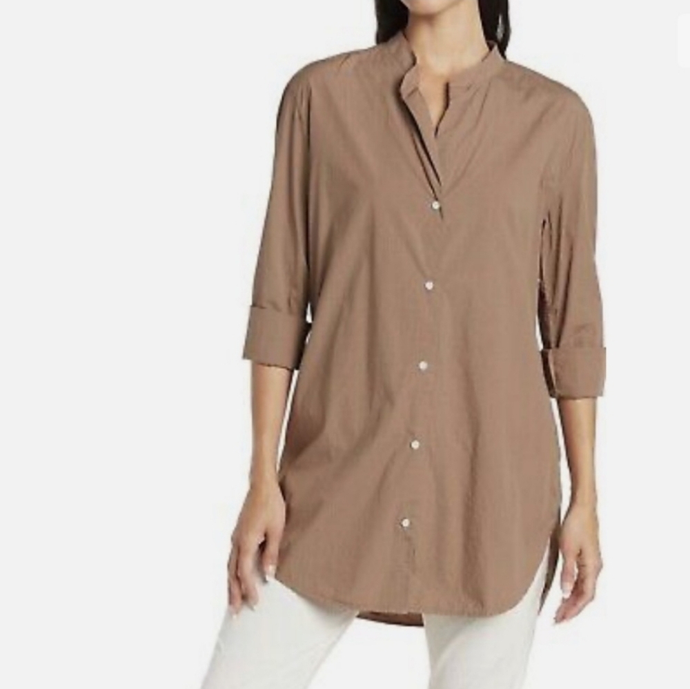 STRETCH POPLIN BOYFRIEND SHIRT James Perse size 1